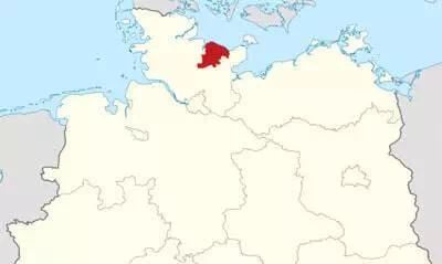 Deutschland-Karte, Kreis Plön ist rot Deutschland-Karte, Kreis Plön ist rot